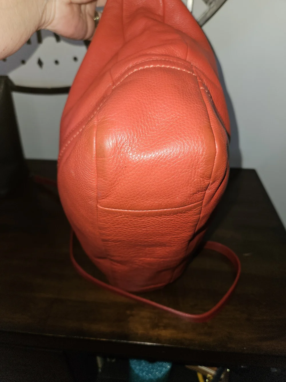Coach Park Leather Hobo Shoulder Bag with Yellow Tag Accent